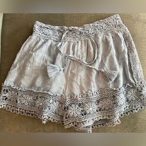 American Eagle Boho Shorts- Dusty Blue